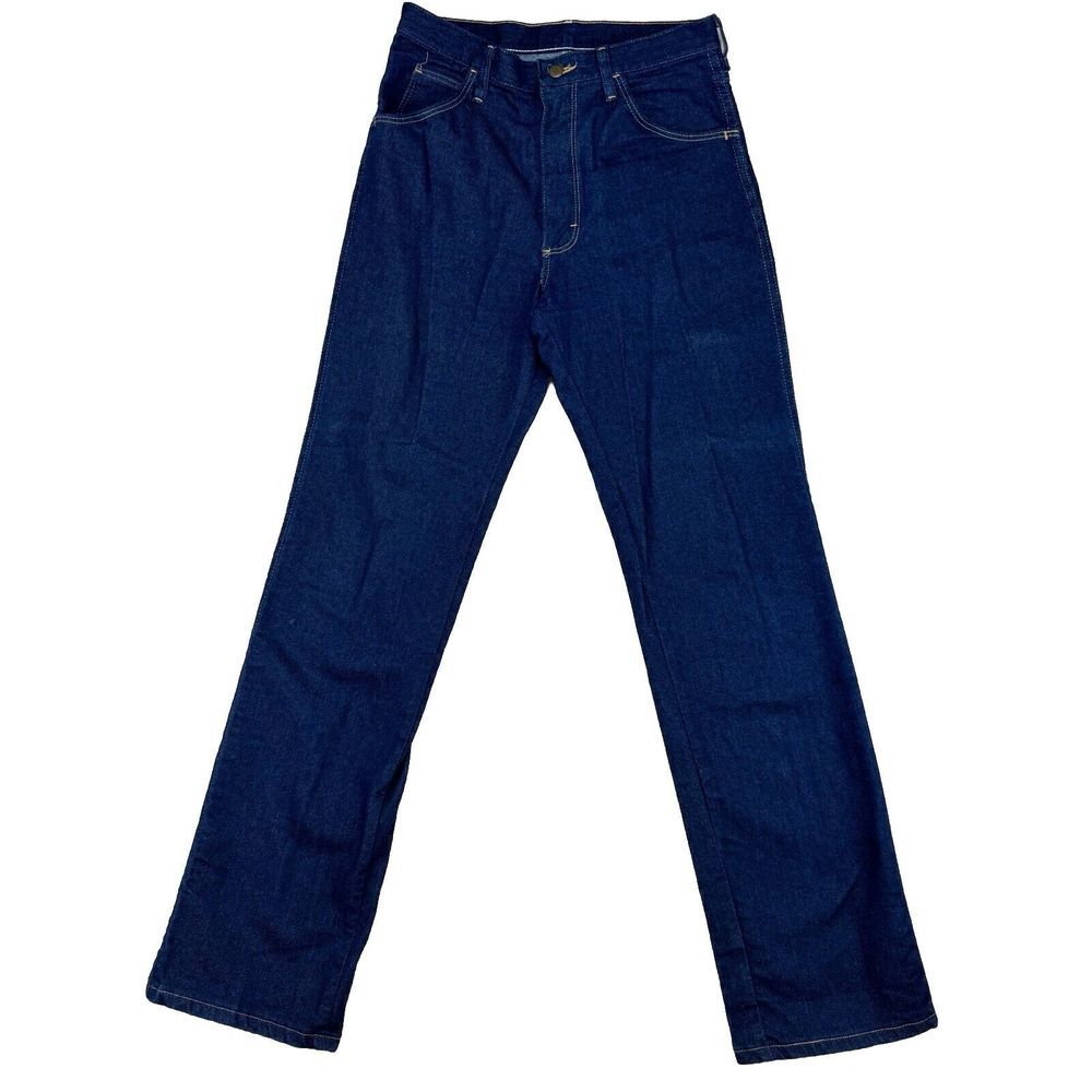 Wrangler Rugged Wear Mens Sz 32x34  Raw Denim Jeans Cowboy Made In‎ USA Vtg